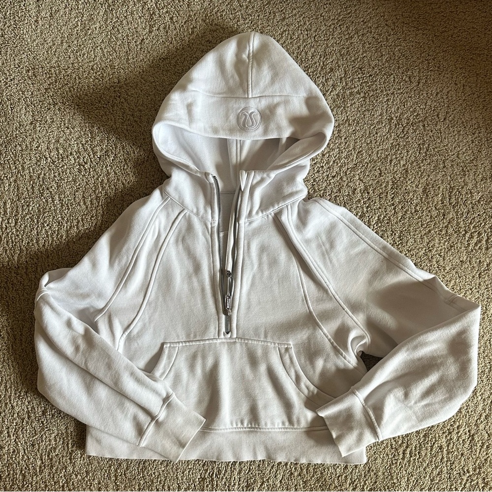 Lululemon Scuba Oversized Half-Zip Hoodie (xs/s white)